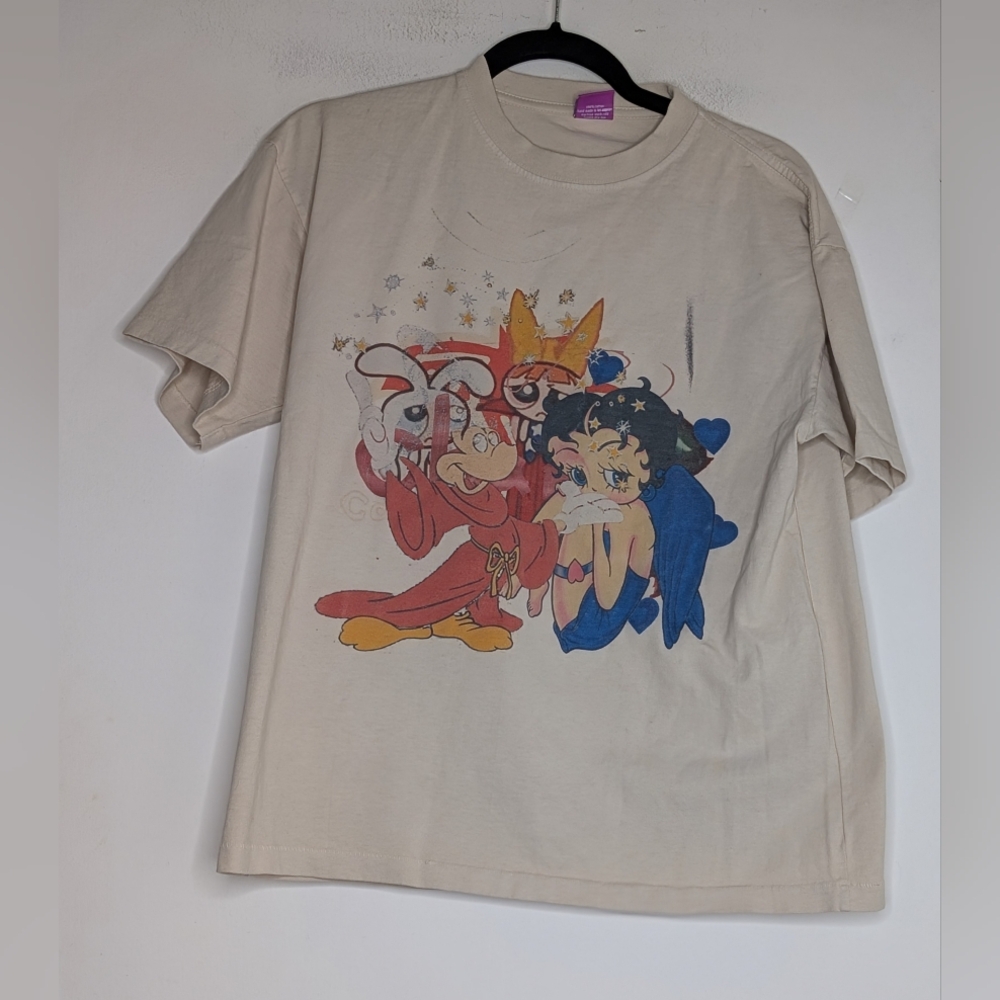 Mega Yacht Mickey Blossom Powerpuff Girl Betty Boop Shirt RARE